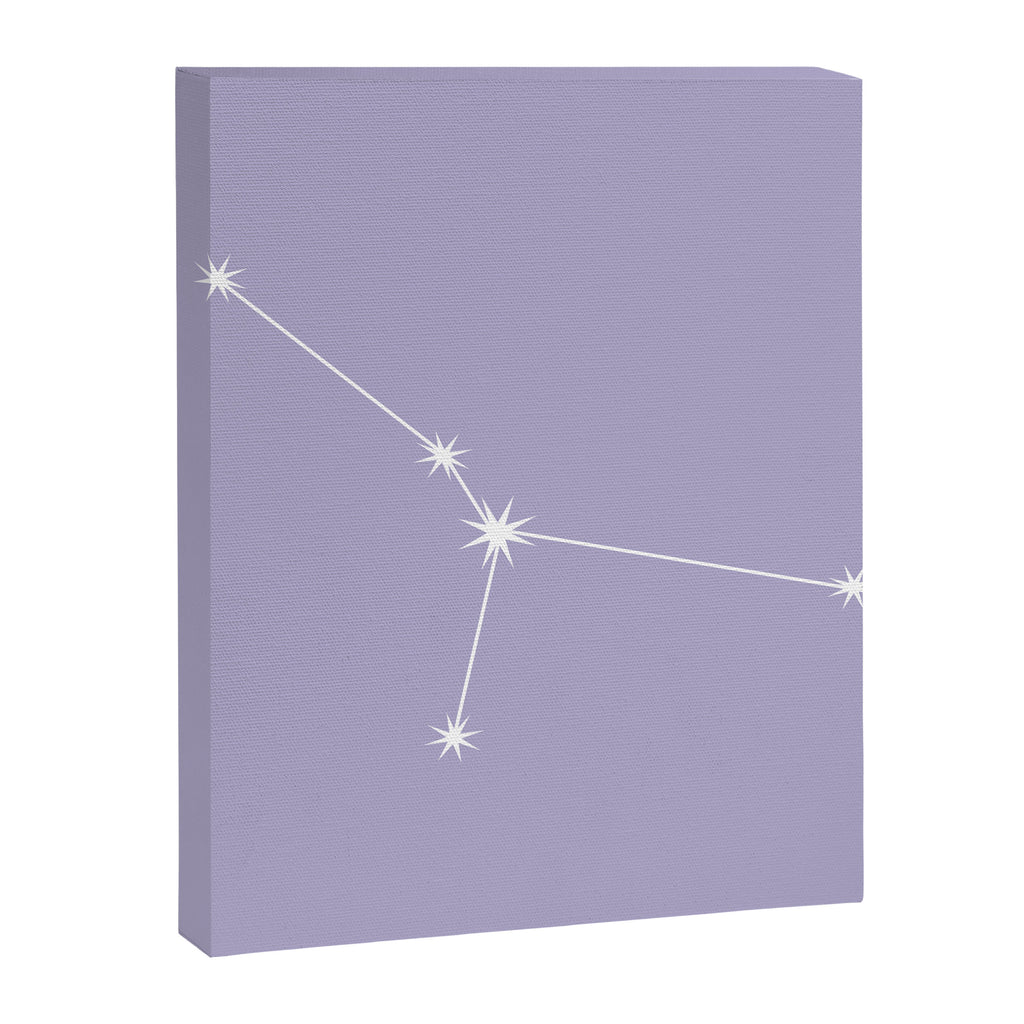 Cancer Zodiac Star Constellation Line Art Pastel Lavender Canvas Print Gallery Image 8