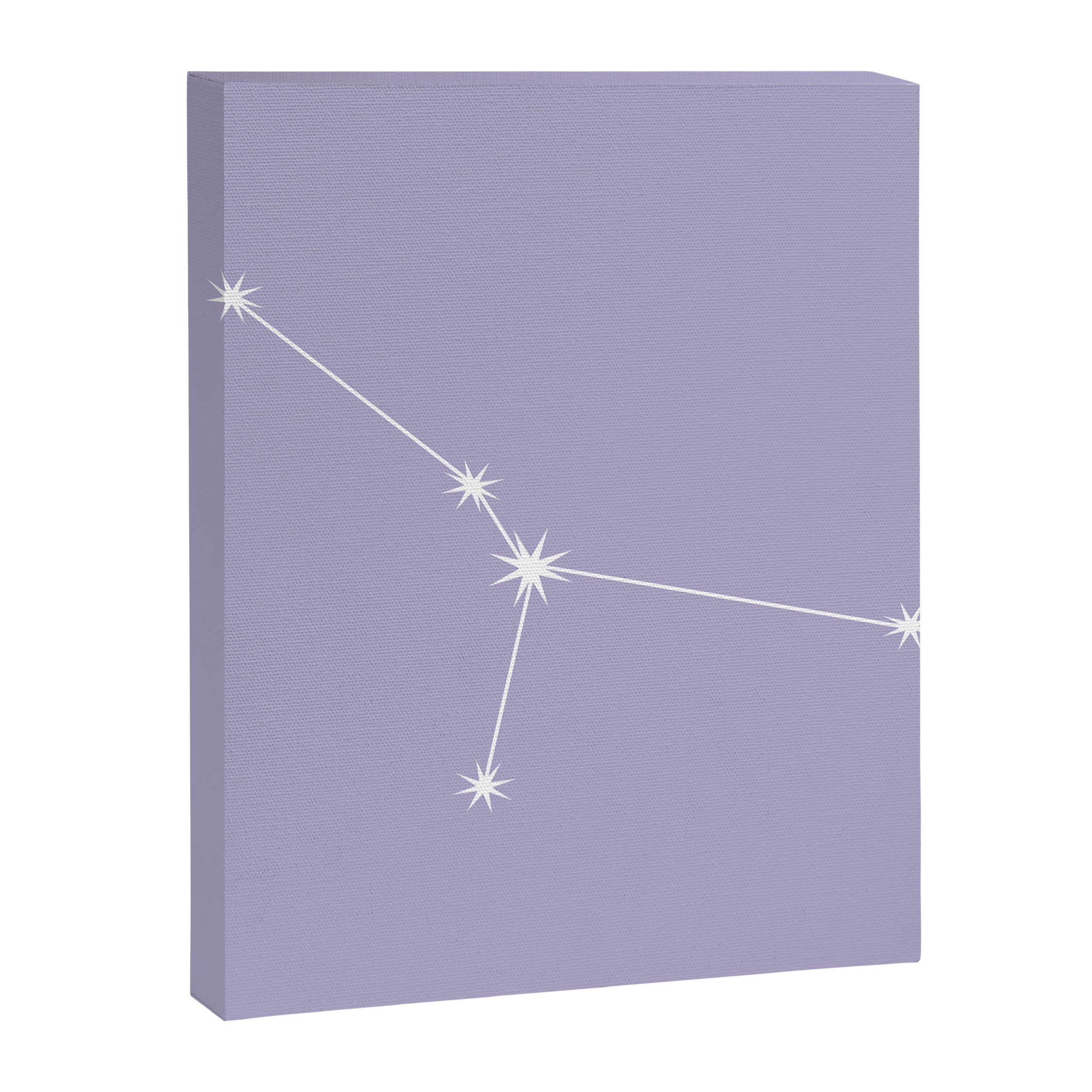 Cancer Zodiac Star Constellation Line Art Pastel Lavender Canvas Print Gallery Image 8