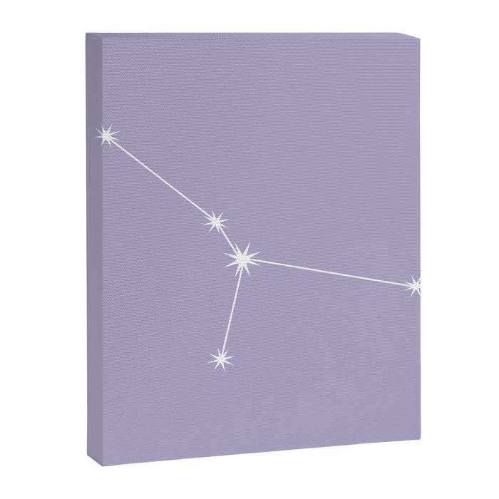 Cancer Zodiac Star Constellation Line Art Pastel Lavender Canvas Print Gallery Image 1