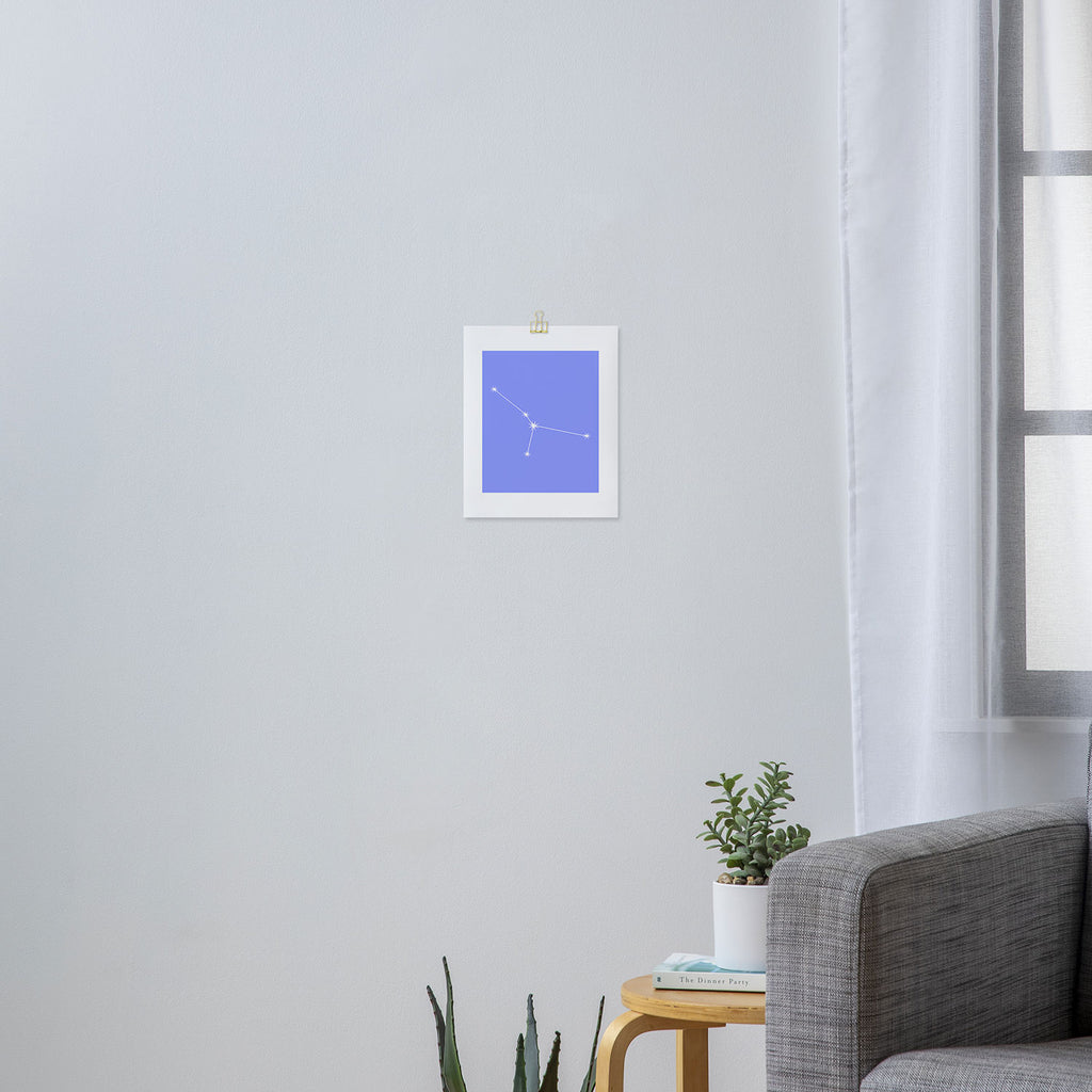 Cancer Zodiac Star Constellation Line Art Pastel Purple Art Print Gallery Image 3
