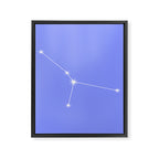 Cancer Zodiac Star Constellation Line Art Pastel Purple Framed Canvas Print Gallery Image 8
