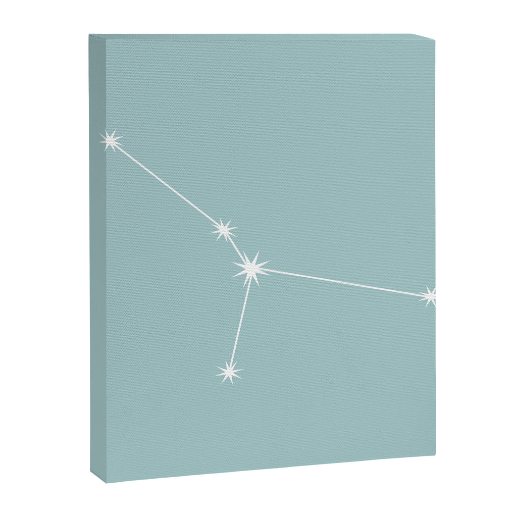 Cancer Zodiac Star Constellation Line Art Pastel Teal Canvas Print Gallery Image 8