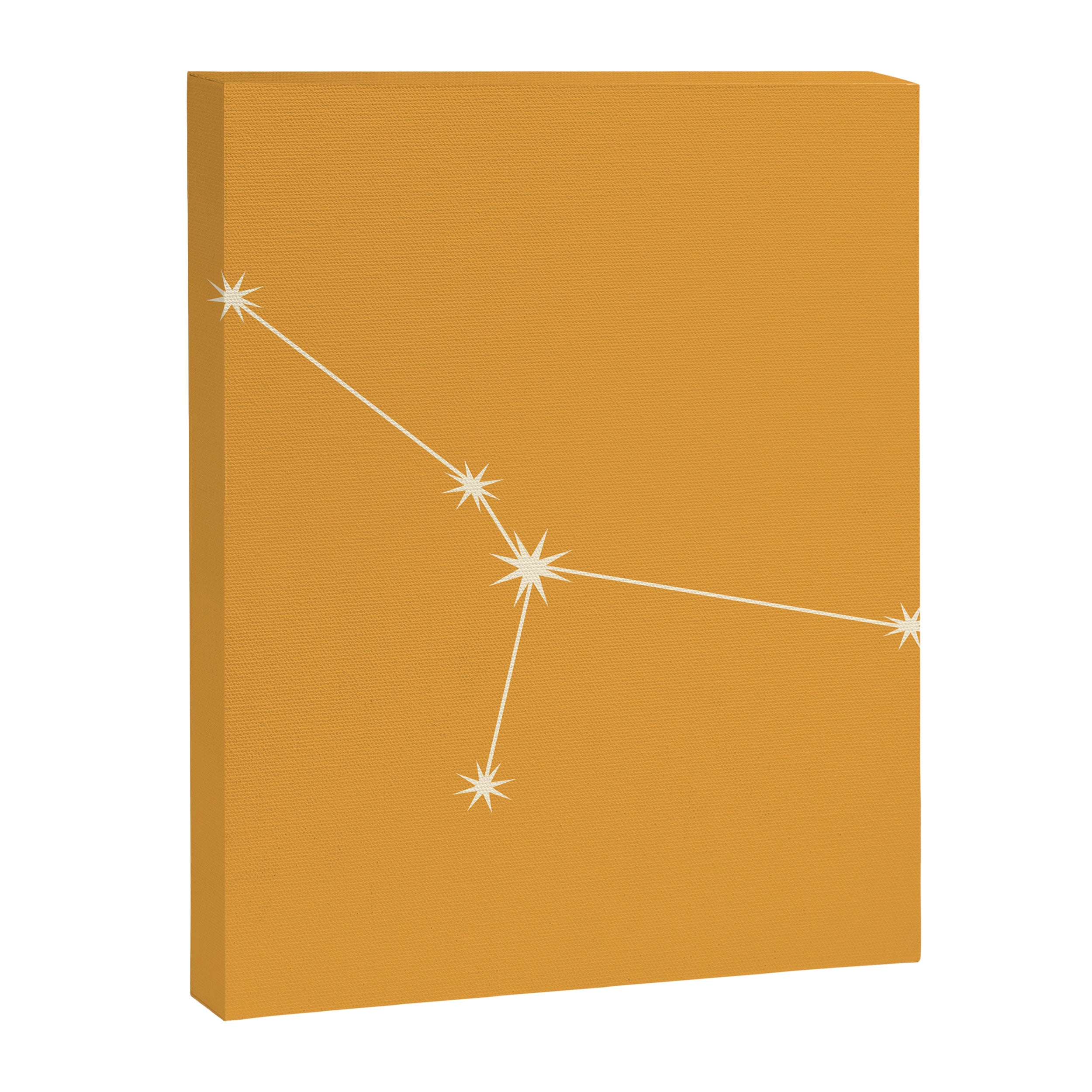 Cancer Zodiac Star Constellation Line Art Peach Orange Canvas Print Gallery Image 8