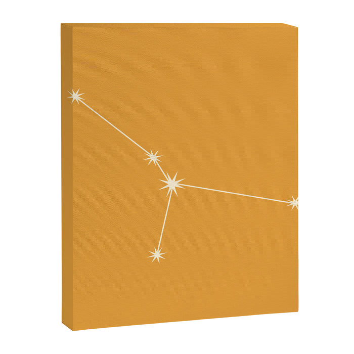 Cancer Zodiac Star Constellation Line Art Peach Orange Canvas Print Gallery Image 1