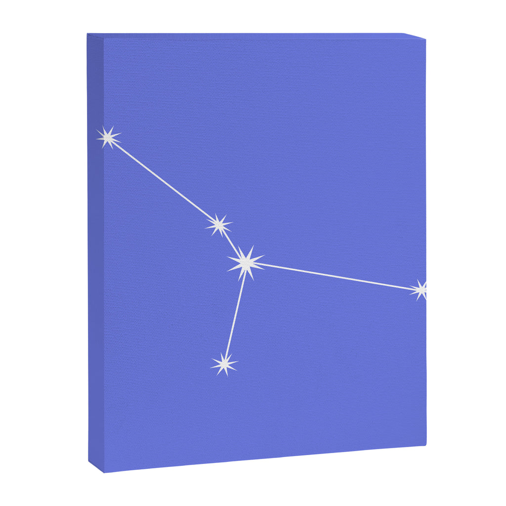 Cancer Zodiac Star Constellation Line Art Periwinkle Purple Canvas Print Gallery Image 8
