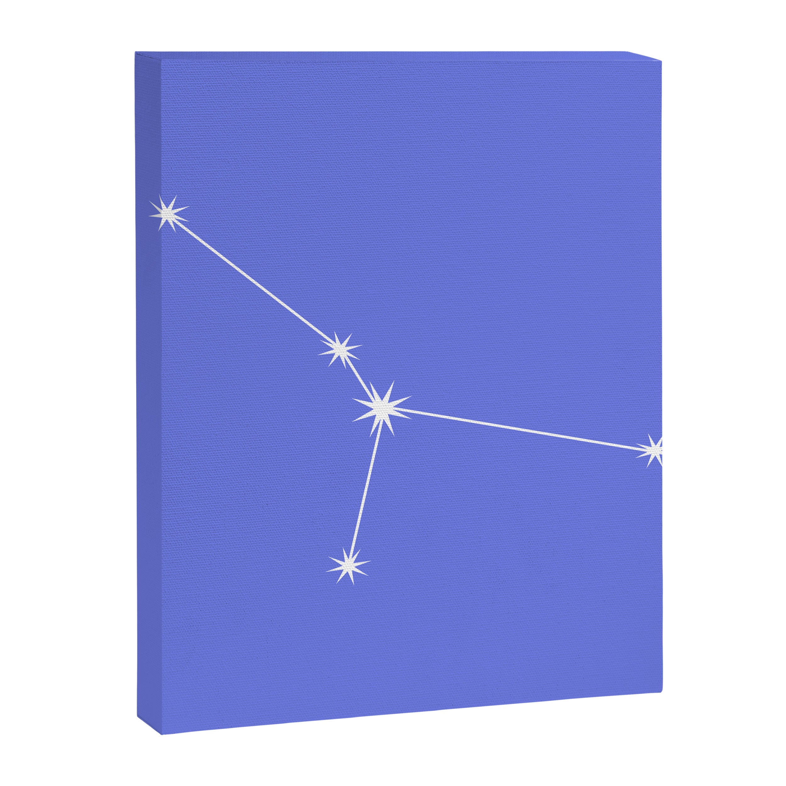 Cancer Zodiac Star Constellation Line Art Periwinkle Purple Canvas Print Gallery Image 8