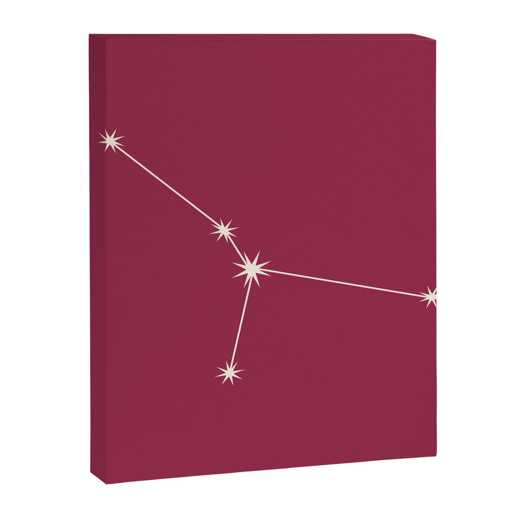 Cancer Zodiac Star Constellation Line Art Pink Canvas Print Gallery Image 8