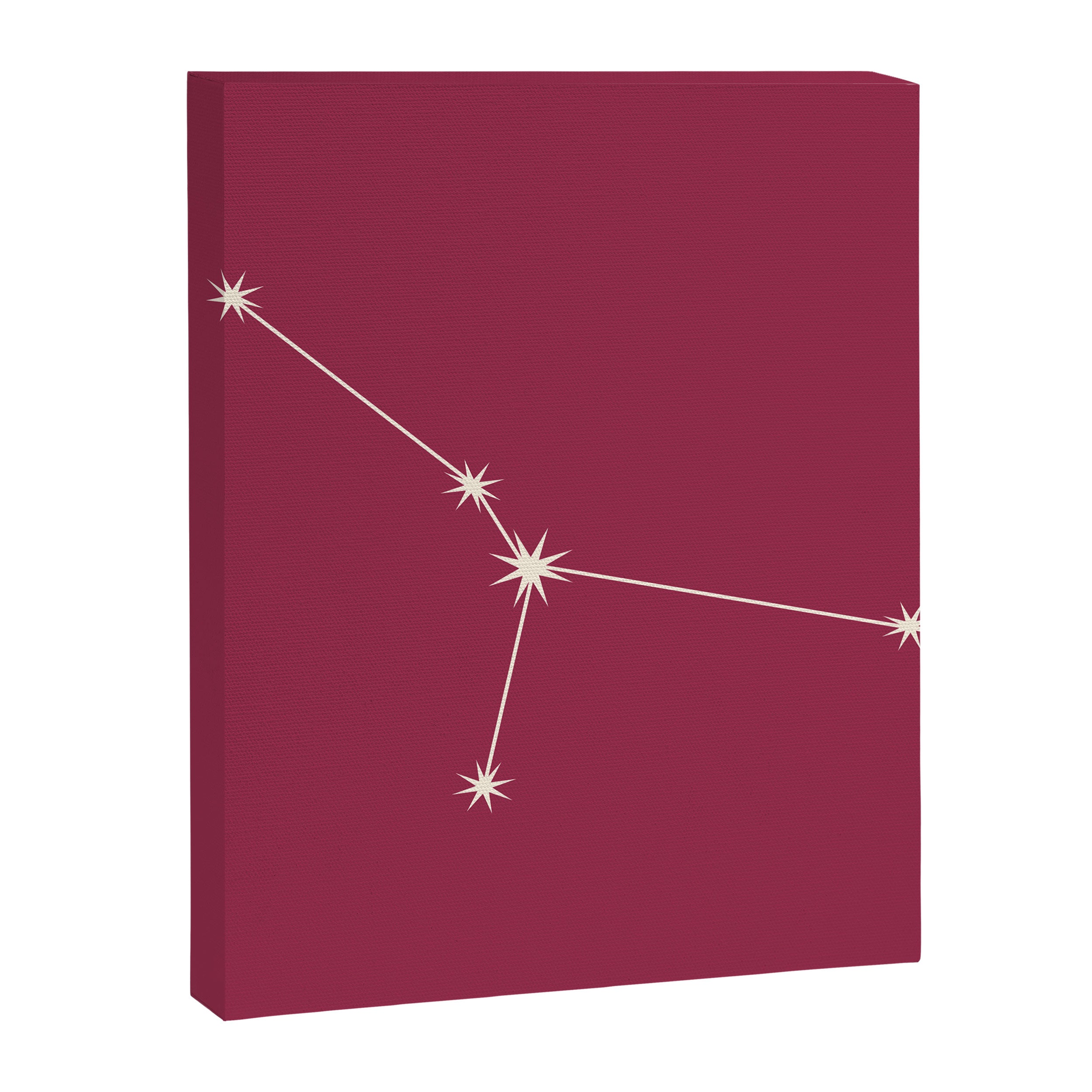 Cancer Zodiac Star Constellation Line Art Pink Canvas Print Gallery Image 8