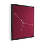 Cancer Zodiac Star Constellation Line Art Pink Framed Canvas Print Gallery Image 2