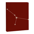 Cancer Zodiac Star Constellation Line Art Ruby Red Canvas Print Gallery Image 8