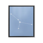 Cancer Zodiac Star Constellation Line Art Sky Blue Framed Canvas Print Gallery Image 8