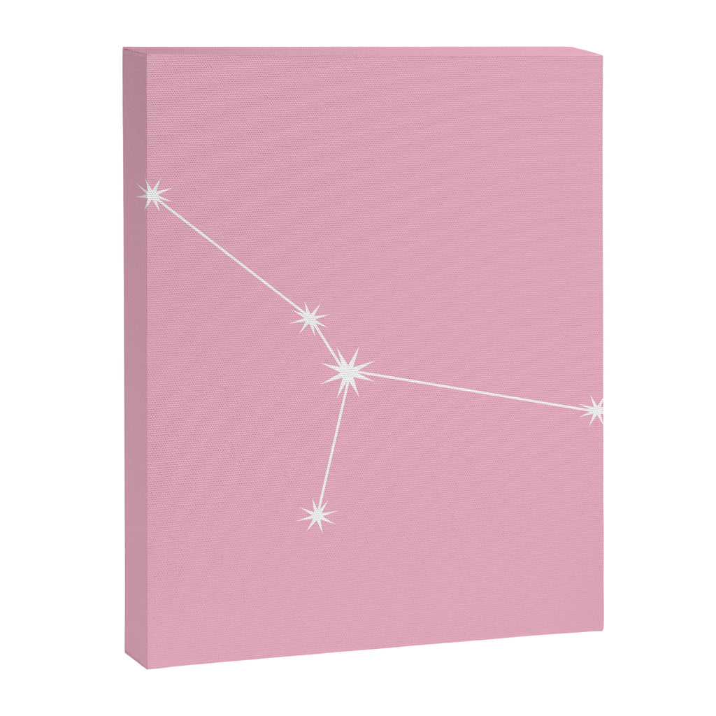 Cancer Zodiac Star Constellation Line Art Soft Pink Canvas Print Gallery Image 8