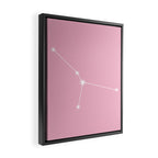Cancer Zodiac Star Constellation Line Art Soft Pink Framed Canvas Print Gallery Image 2