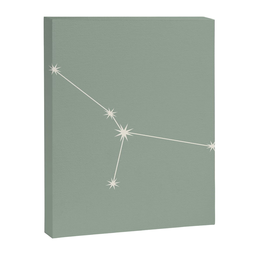 Cancer Zodiac Star Constellation Line Art Soft Sage Canvas Print Gallery Image 8