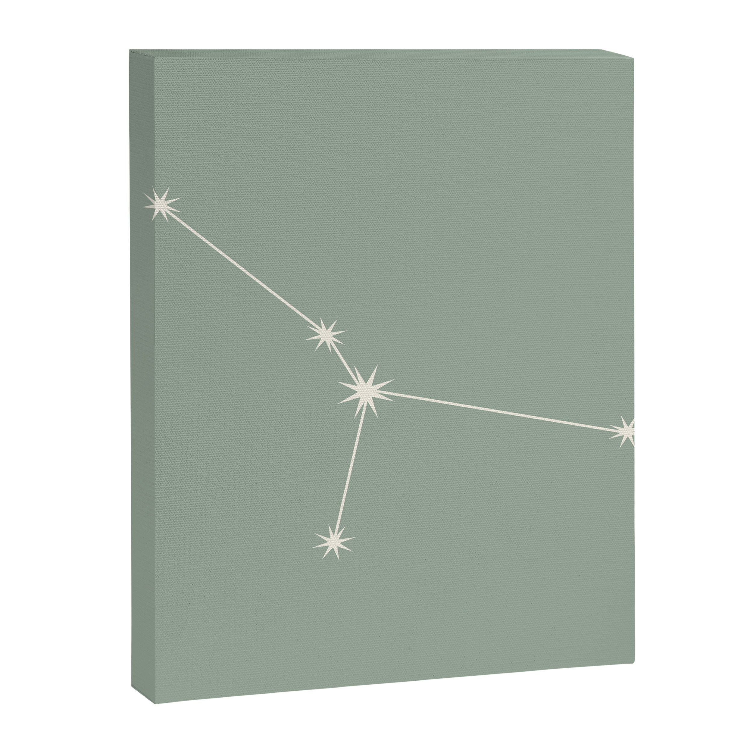 Cancer Zodiac Star Constellation Line Art Soft Sage Canvas Print Gallery Image 8