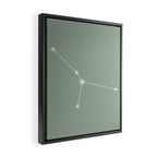 Cancer Zodiac Star Constellation Line Art Soft Sage Framed Canvas Print Gallery Image 2