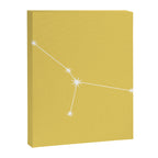 Cancer Zodiac Star Constellation Line Art Soft Yellow Canvas Print Gallery Image 8