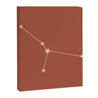 Cancer Zodiac Star Constellation Line Art Terracotta Red Canvas Print Gallery Image 8