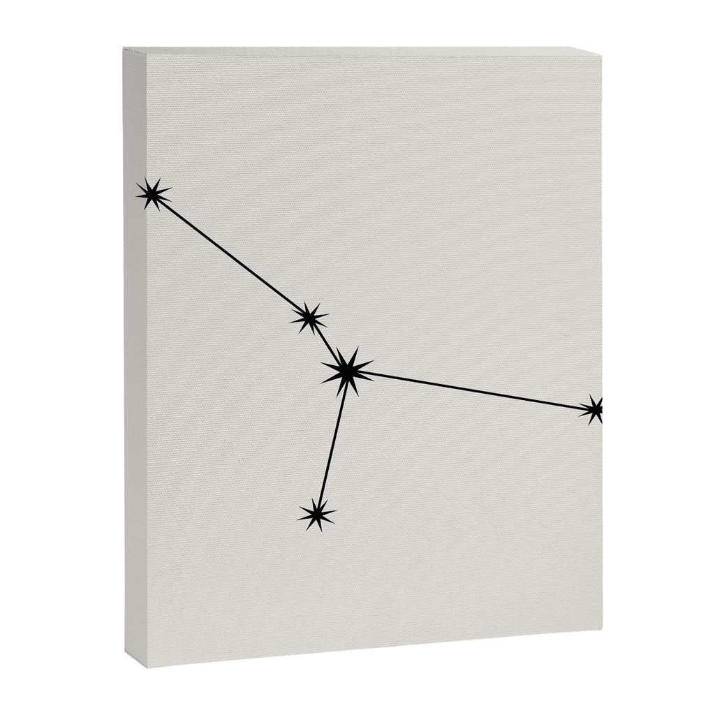 Cancer Zodiac Star Constellation Line Art White Canvas Print Gallery Image 8
