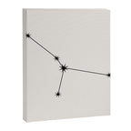 Cancer Zodiac Star Constellation Line Art White Canvas Print Gallery Image 8