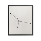 Cancer Zodiac Star Constellation Line Art White Framed Canvas Print Gallery Image 8