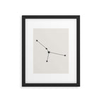 Cancer Zodiac Star Constellation Line Art White Framed Art Print Gallery Image 6