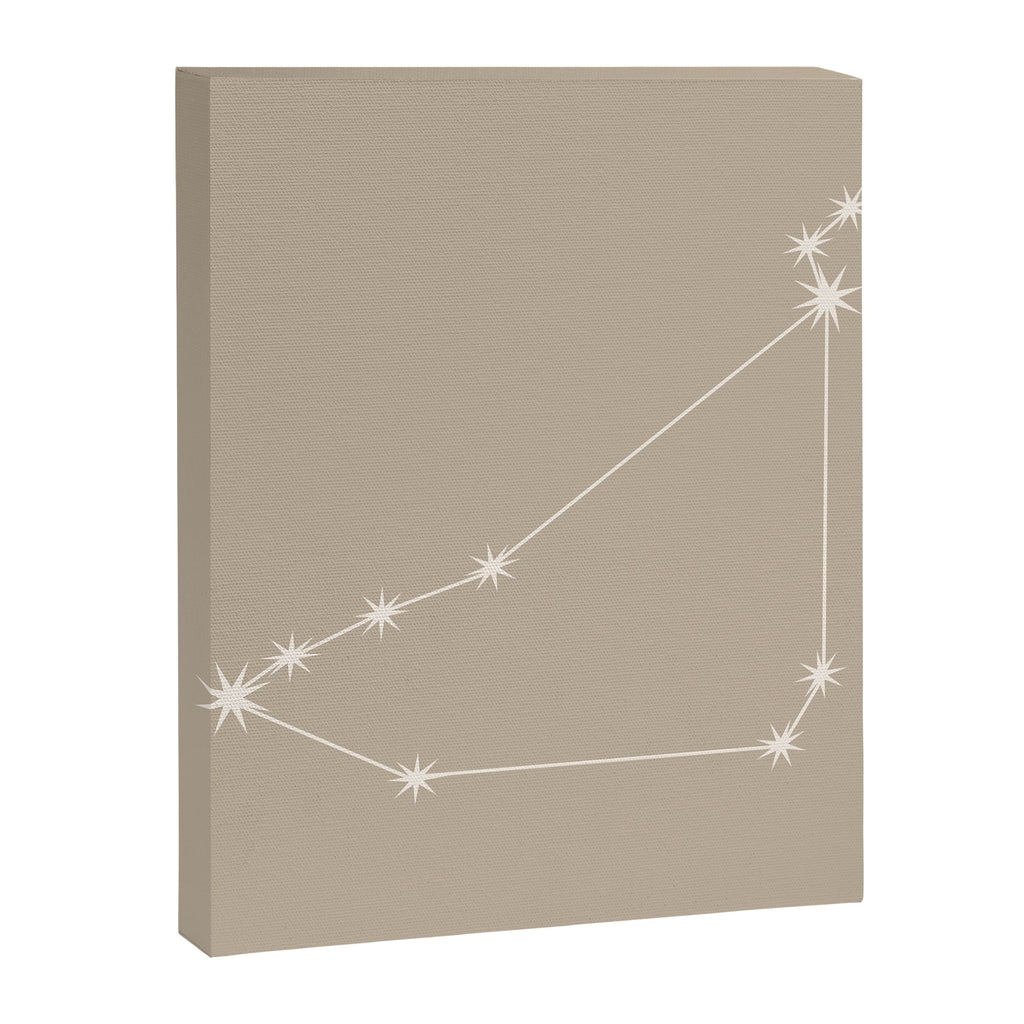Capricorn Zodiac Star Constellation Line Art Beige Canvas Print Gallery Image 8