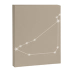 Capricorn Zodiac Star Constellation Line Art Beige Canvas Print Gallery Image 8