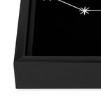 Capricorn Zodiac Star Constellation Line Art Black Framed Canvas Print Gallery Image 3