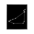 Capricorn Zodiac Star Constellation Line Art Black Framed Canvas Print Gallery Image 8