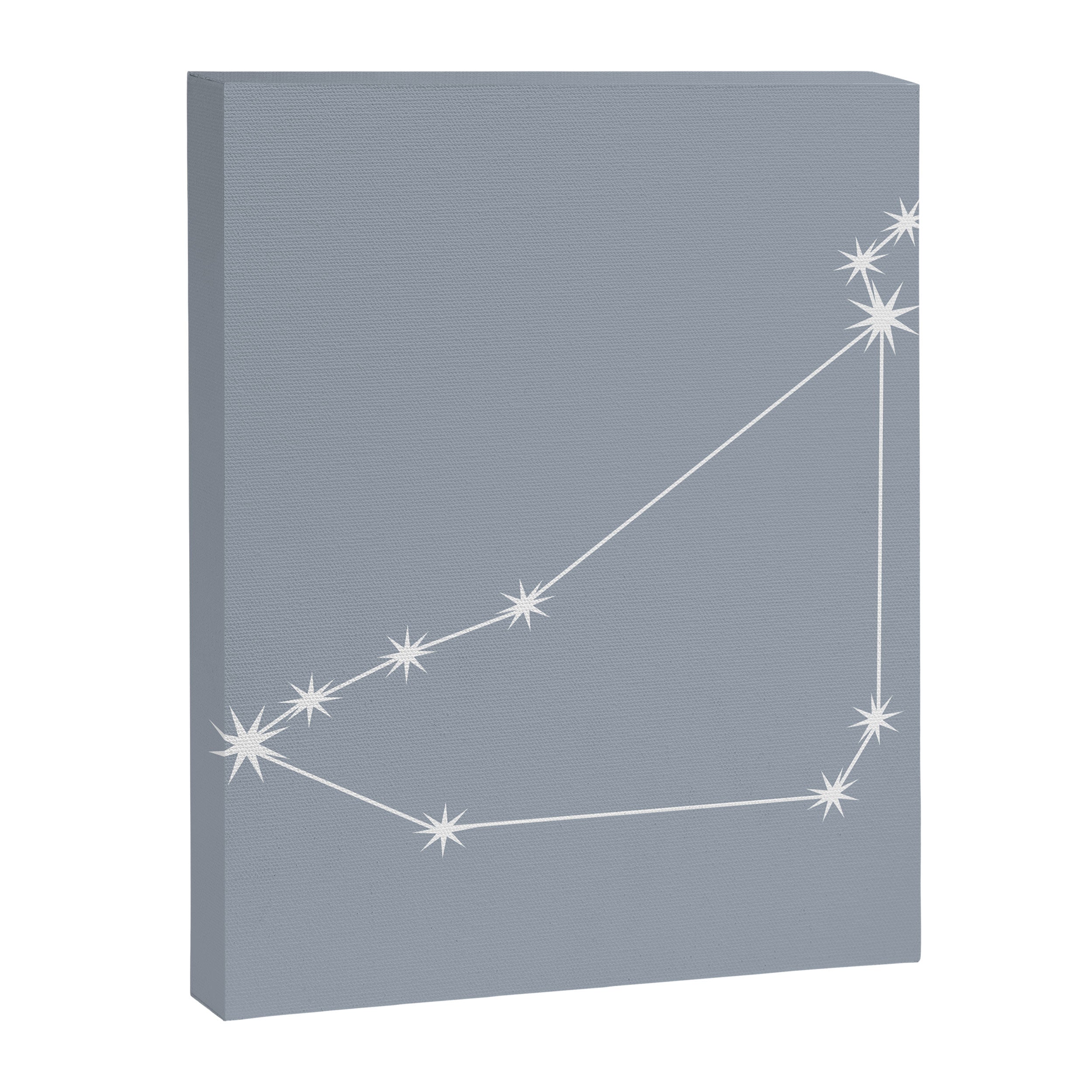 Capricorn Zodiac Star Constellation Line Art Blue Grey Canvas Print Gallery Image 8