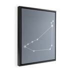 Capricorn Zodiac Star Constellation Line Art Blue Grey Framed Canvas Print Gallery Image 2