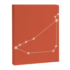 Capricorn Zodiac Star Constellation Line Art Coral Red Canvas Print Gallery Image 8