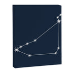 Capricorn Zodiac Star Constellation Line Art Dark Blue Canvas Print Gallery Image 8