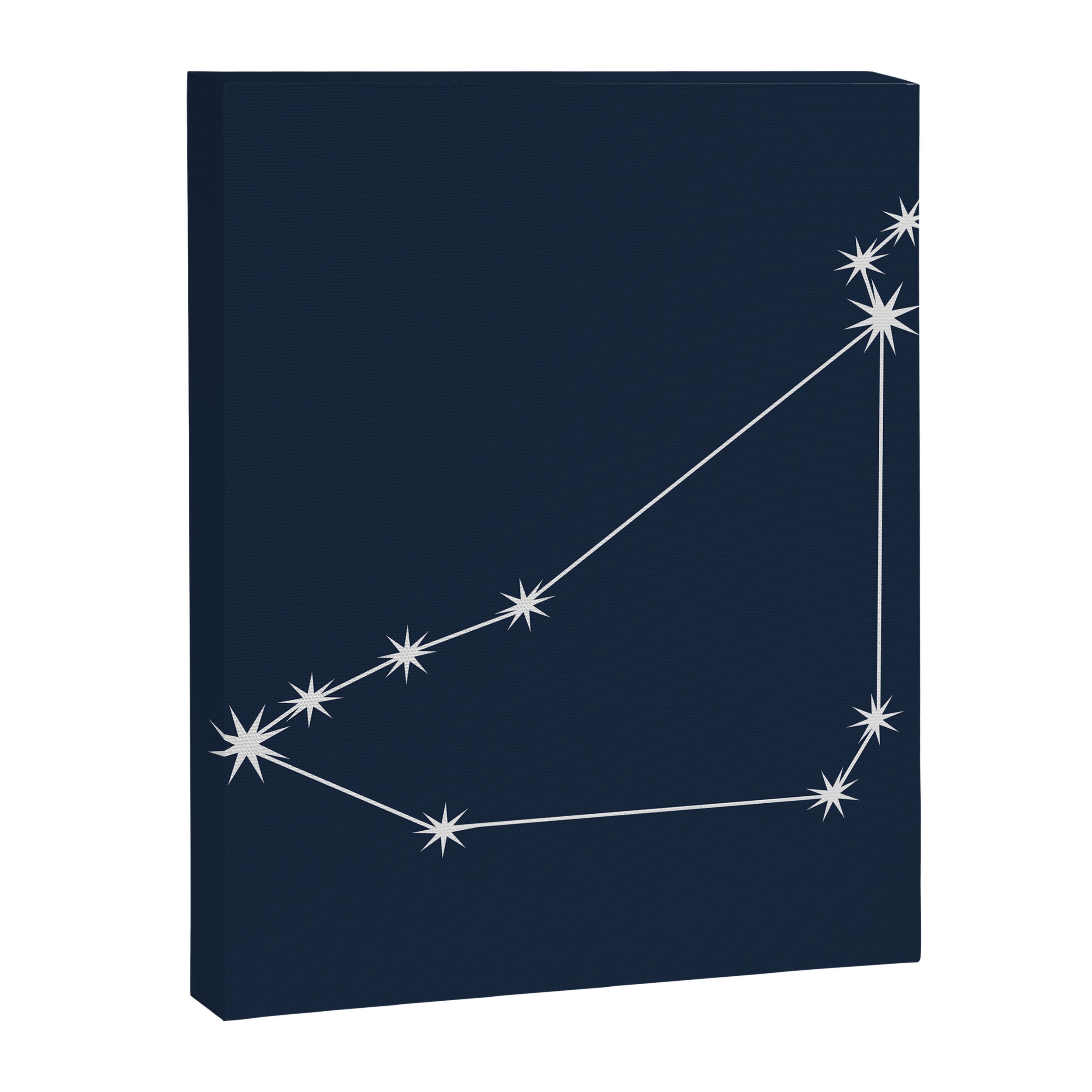 Capricorn Zodiac Star Constellation Line Art Dark Blue Canvas Print Gallery Image 8