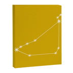 Capricorn Zodiac Star Constellation Line Art Golden Yellow Canvas Print Gallery Image 8