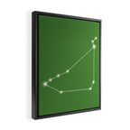 Capricorn Zodiac Star Constellation Line Art Kelly Green Framed Canvas Print Gallery Image 2