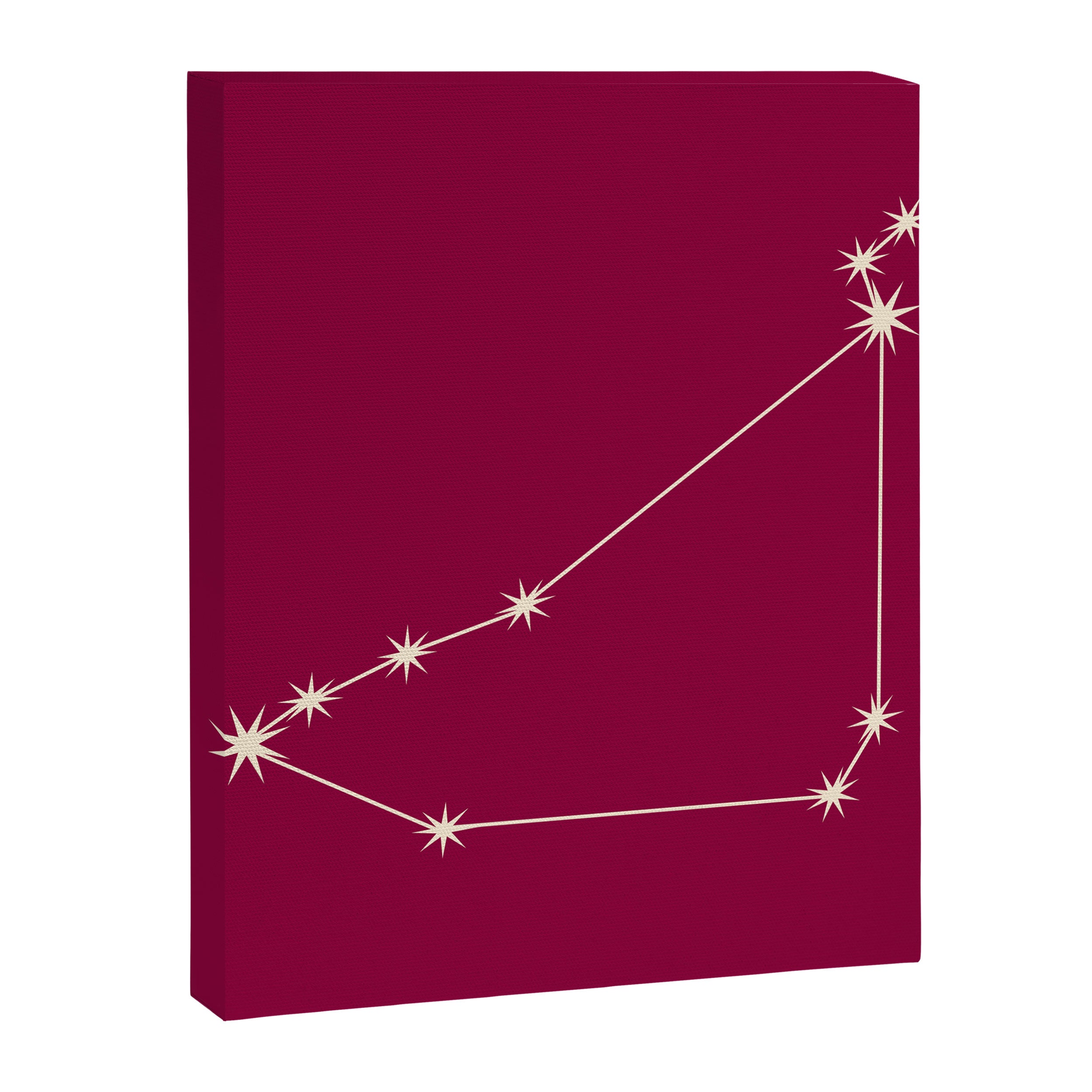 Capricorn Zodiac Star Constellation Line Art Magenta Pink Canvas Print Gallery Image 8