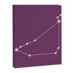 Capricorn Zodiac Star Constellation Line Art Mauve Purple Canvas Print Gallery Image 8