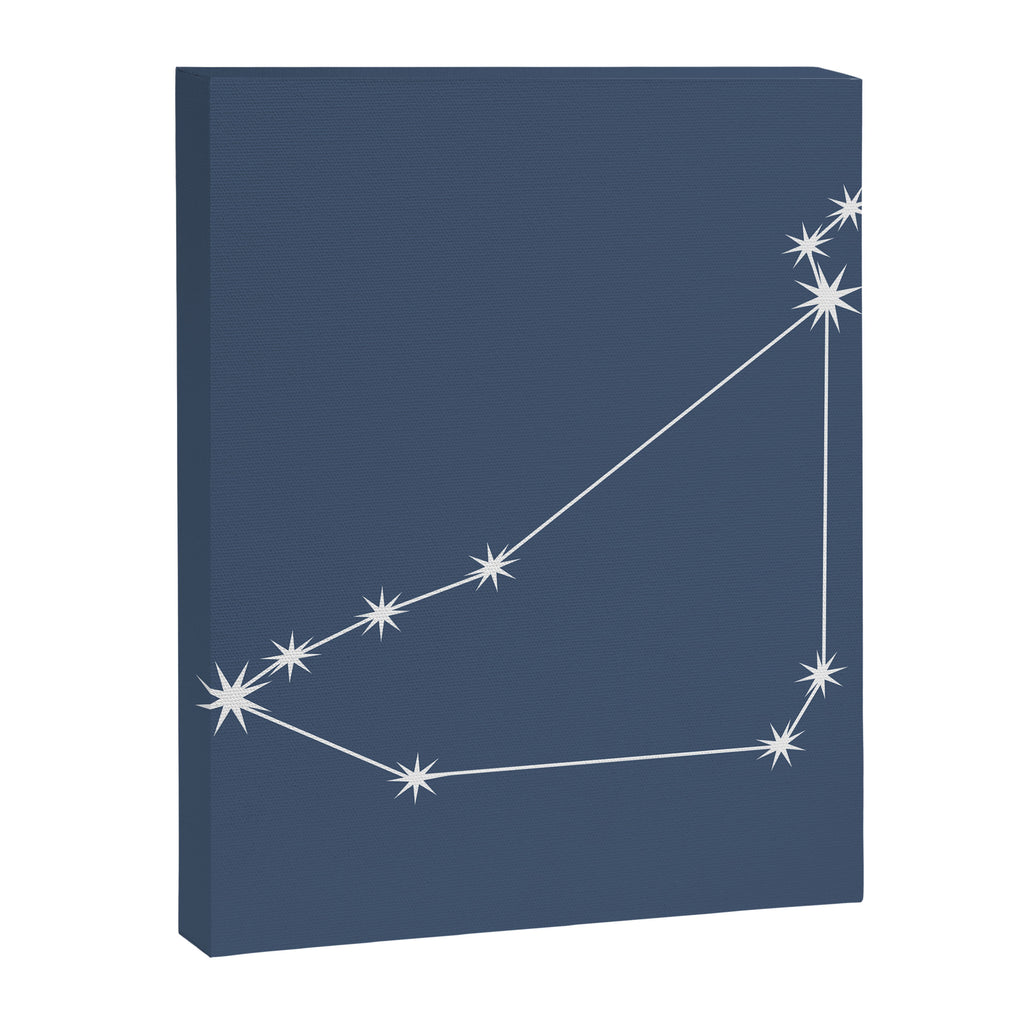 Capricorn Zodiac Star Constellation Line Art Neutral Blue Canvas Print Gallery Image 8