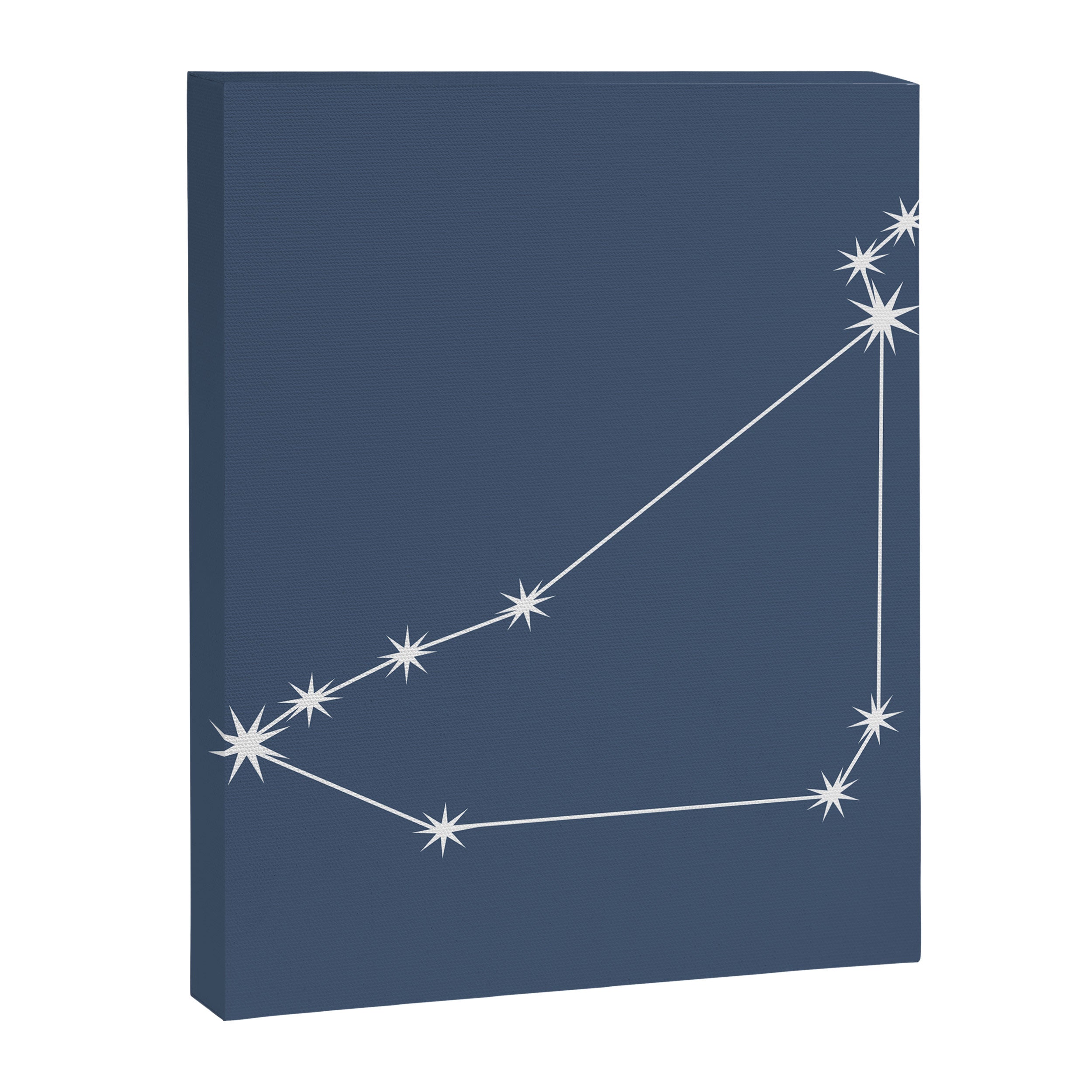 Capricorn Zodiac Star Constellation Line Art Neutral Blue Canvas Print Gallery Image 8