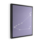 Capricorn Zodiac Star Constellation Line Art Pastel Lavender Framed Canvas Print Gallery Image 2
