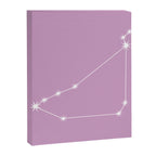 Capricorn Zodiac Star Constellation Line Art Pastel Lilac Canvas Print Gallery Image 8