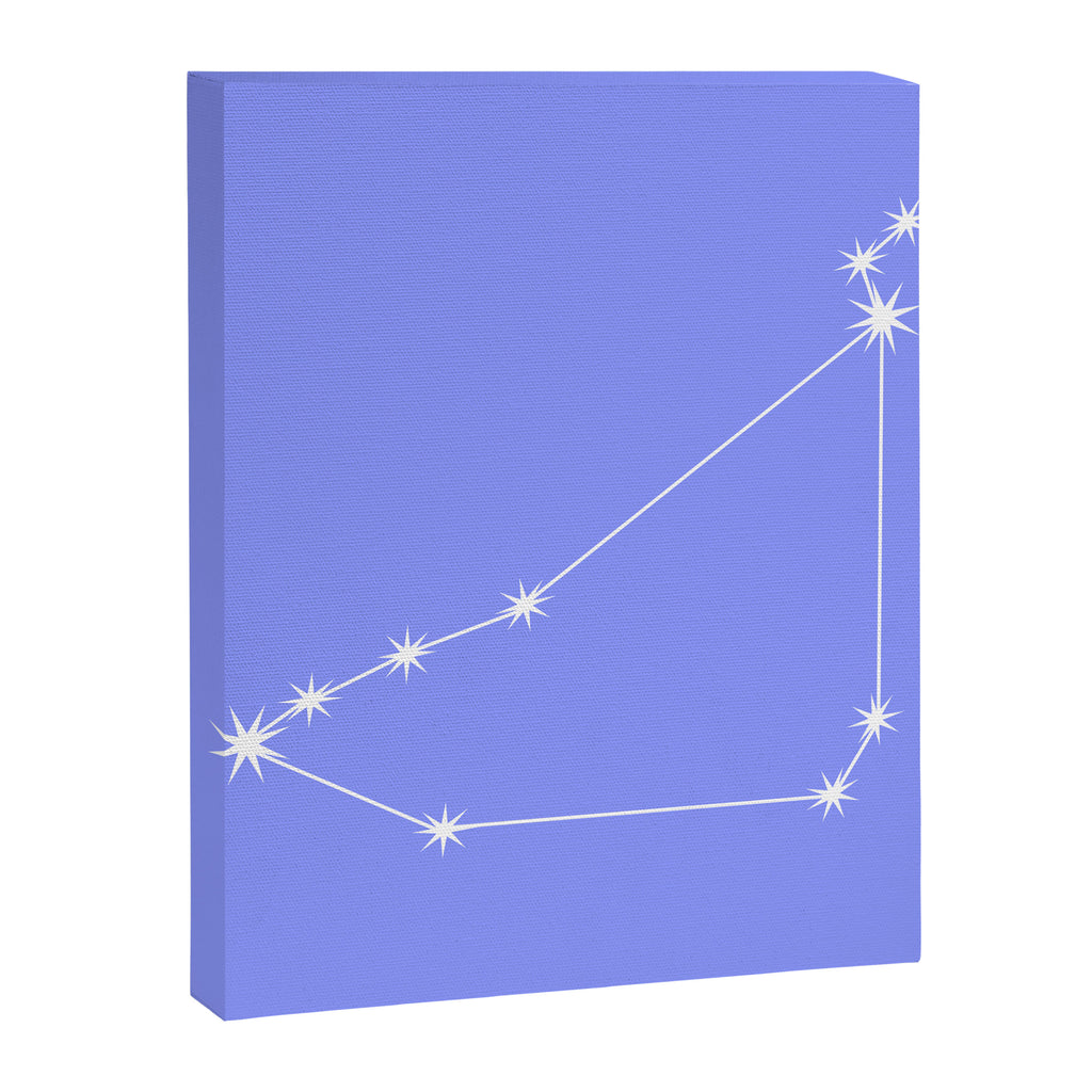Capricorn Zodiac Star Constellation Line Art Pastel Purple Canvas Print Gallery Image 8