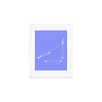 Capricorn Zodiac Star Constellation Line Art Pastel Purple Art Print Gallery Image 1
