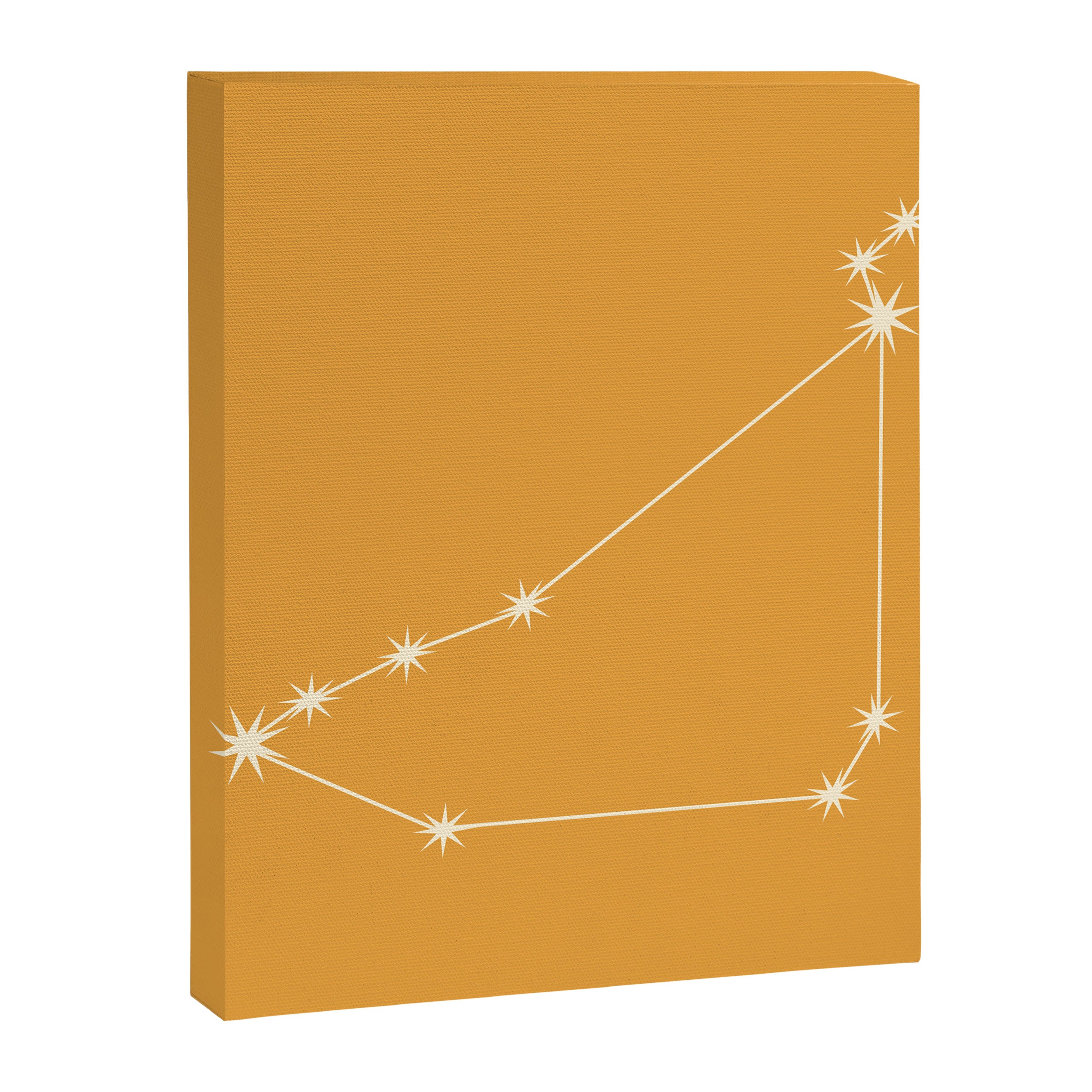Capricorn Zodiac Star Constellation Line Art Peach Orange Canvas Print Gallery Image 8