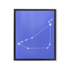 Capricorn Zodiac Star Constellation Line Art Periwinkle Purple Framed Canvas Print Gallery Image 8