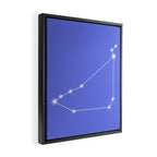 Capricorn Zodiac Star Constellation Line Art Periwinkle Purple Framed Canvas Print Gallery Image 2