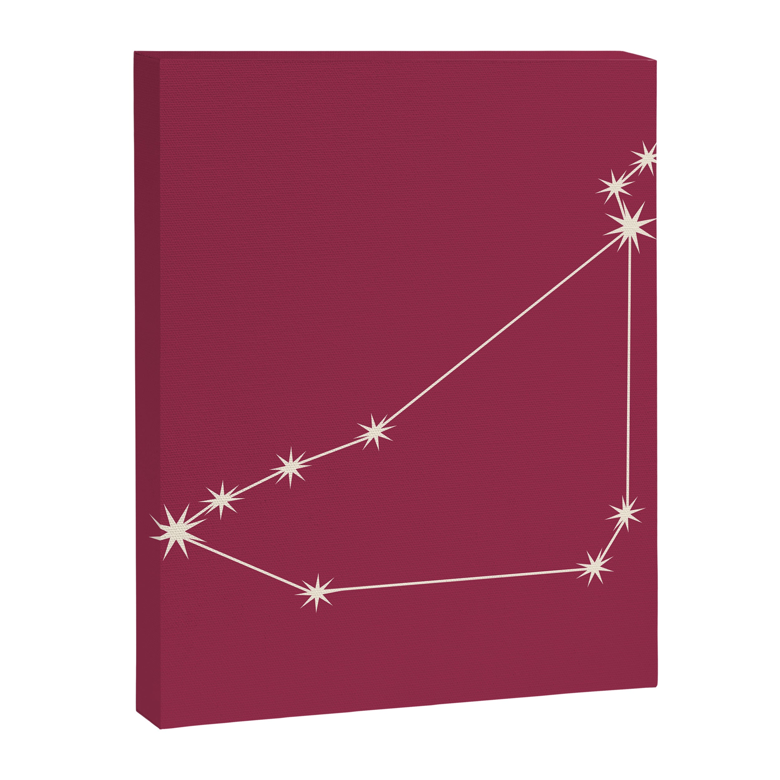 Capricorn Zodiac Star Constellation Line Art Pink Canvas Print Gallery Image 8
