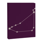 Capricorn Zodiac Star Constellation Line Art Plum Purple Canvas Print Gallery Image 8